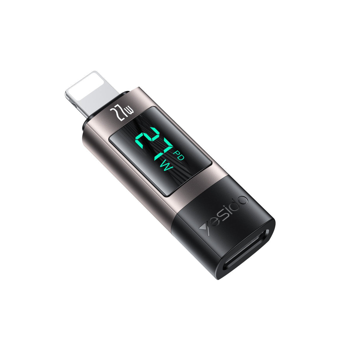Yesido GS25 Lightning to Type-C 27W Dijital Ekranlı Dönüştürücü
